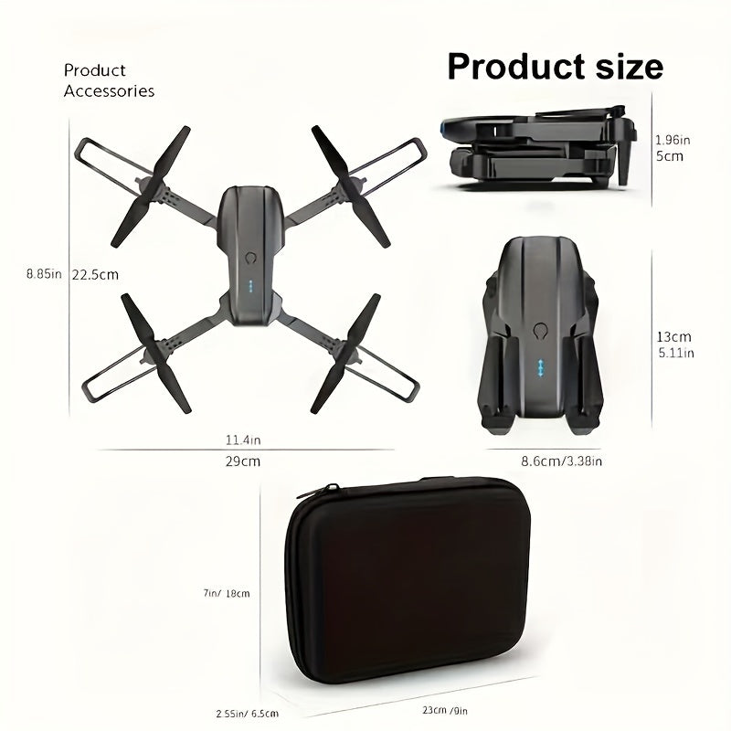 E99 Drone With HD Dual Camera, FPV (First Person View) WiFi RC Foldable